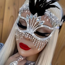 Load image into Gallery viewer, Rhinestone Tassel Facemask
