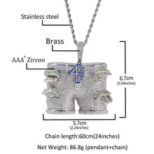 Cargar imagen en el visor de la galería, Bling &quot;Money Pants&quot; Pendant Necklace
