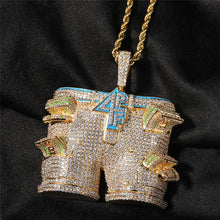 Load image into Gallery viewer, Bling &quot;Money Pants&quot; Pendant Necklace
