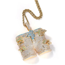 Load image into Gallery viewer, Bling &quot;Money Pants&quot; Pendant Necklace
