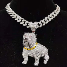 Cargar imagen en el visor de la galería, &quot;Iced Out&quot; Dog Pendant Necklace

