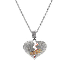 Load image into Gallery viewer, Bling Heart Band-Aid Pendant Necklace
