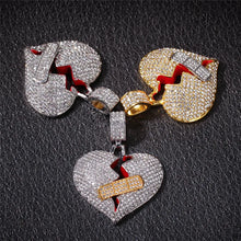 Load image into Gallery viewer, Bling Heart Band-Aid Pendant Necklace
