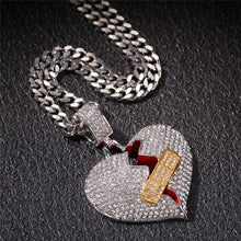 Load image into Gallery viewer, Bling Heart Band-Aid Pendant Necklace
