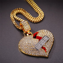 Load image into Gallery viewer, Bling Heart Band-Aid Pendant Necklace
