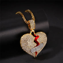 Load image into Gallery viewer, Bling Heart Band-Aid Pendant Necklace
