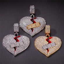 Load image into Gallery viewer, Bling Heart Band-Aid Pendant Necklace
