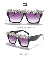 Load image into Gallery viewer, Oversized Square Diamond Sunglasses
