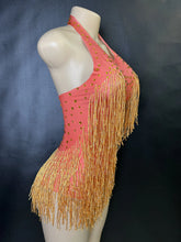 Cargar imagen en el visor de la galería, Rhinestones Fringed Bodysuit
