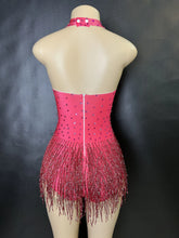 Cargar imagen en el visor de la galería, Rhinestones Fringed Bodysuit
