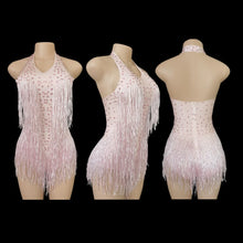 Cargar imagen en el visor de la galería, Rhinestones Fringed Bodysuit
