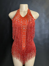 Cargar imagen en el visor de la galería, Rhinestones Fringed Bodysuit
