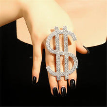 Cargar imagen en el visor de la galería, Bling Oversized &quot;Dollar Sign&quot; Ring
