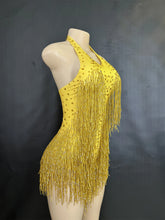 Cargar imagen en el visor de la galería, Rhinestones Fringed Bodysuit
