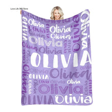 Load image into Gallery viewer, Super Soft Flannel Blanket (approx 7ftX5ft)(personalized)
