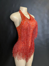 Cargar imagen en el visor de la galería, Rhinestones Fringed Bodysuit
