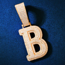 Load image into Gallery viewer, &quot;Iced out&quot; Initial Letter Pendant Necklace
