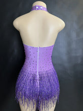 Cargar imagen en el visor de la galería, Rhinestones Fringed Bodysuit
