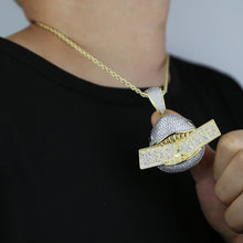Load image into Gallery viewer, &quot;Iced Out&quot; Bread Winner Pendant Necklace
