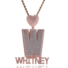 Load image into Gallery viewer, Custom Heart Initial Pendant
