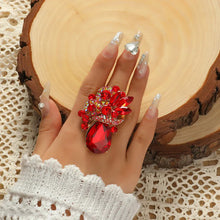 Cargar imagen en el visor de la galería, Large Elegant Flower Rings
