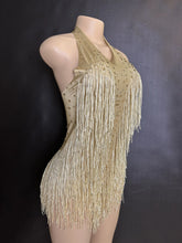 Cargar imagen en el visor de la galería, Rhinestones Fringed Bodysuit
