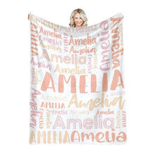 Load image into Gallery viewer, Super Soft Flannel Blanket (approx 7ftX5ft)(personalized)
