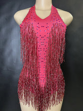 Cargar imagen en el visor de la galería, Rhinestones Fringed Bodysuit
