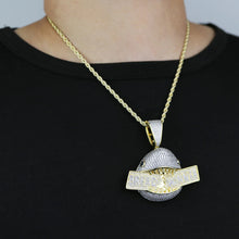 Load image into Gallery viewer, &quot;Iced Out&quot; Bread Winner Pendant Necklace
