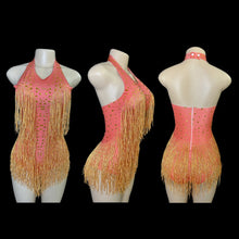 Cargar imagen en el visor de la galería, Rhinestones Fringed Bodysuit
