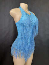 Cargar imagen en el visor de la galería, Rhinestones Fringed Bodysuit
