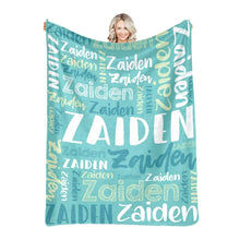 Load image into Gallery viewer, Super Soft Flannel Blanket (approx 7ftX5ft)(personalized)
