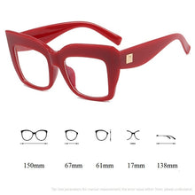 Load image into Gallery viewer, Big Frame Cateye Clear Lens Glasses
