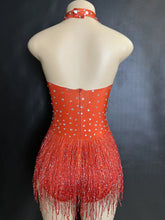 Cargar imagen en el visor de la galería, Rhinestones Fringed Bodysuit
