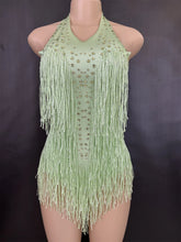 Cargar imagen en el visor de la galería, Rhinestones Fringed Bodysuit
