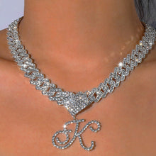 Load image into Gallery viewer, &quot;Iced out&quot; &quot;Initial&quot; Link Necklace

