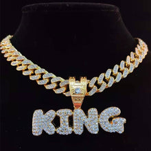 Load image into Gallery viewer, &quot;Iced out&quot; KING/QUEEN Pendant Necklace
