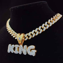 Cargar imagen en el visor de la galería, &quot;Iced out&quot; KING/QUEEN Pendant Necklace
