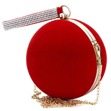 Load image into Gallery viewer, Velvet Ball Clutch Purse
