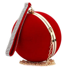 Load image into Gallery viewer, Velvet Ball Clutch Purse
