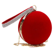 Load image into Gallery viewer, Velvet Ball Clutch Purse
