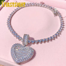 Load image into Gallery viewer, &quot;Iced Out&quot; Heart Bling Pendant Necklace
