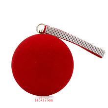 Load image into Gallery viewer, Velvet Ball Clutch Purse
