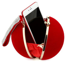 Load image into Gallery viewer, Velvet Ball Clutch Purse
