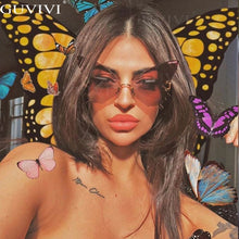 Load image into Gallery viewer, Butterfly Rimless Sunglasses

