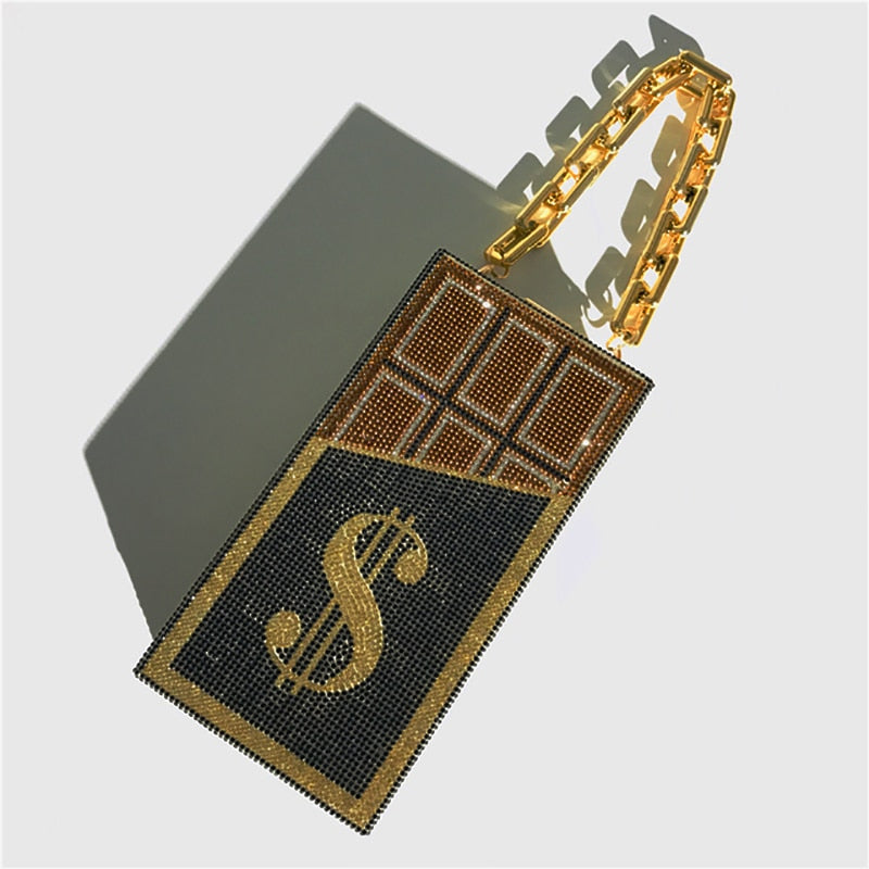 Bling Gold VIP Chocolate Bar Clutch