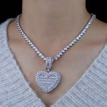 Load image into Gallery viewer, &quot;Iced Out&quot; Heart Bling Pendant Necklace
