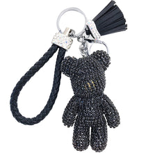 Load image into Gallery viewer, Rhinestone Bulldog or Bear Keychain (various colors)
