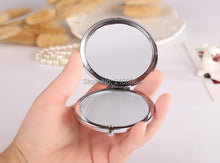 Load image into Gallery viewer, Rhinestone Heart Compact Mirror
