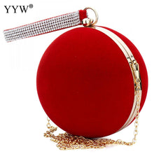 Load image into Gallery viewer, Velvet Ball Clutch Purse
